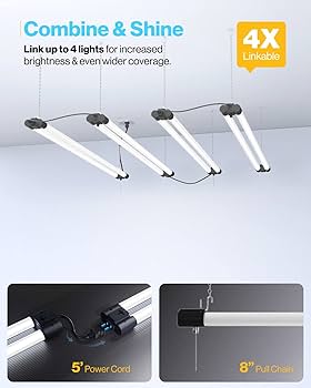 Sunco LED Shop Lights for Workshop 4FT, Linkable Garage